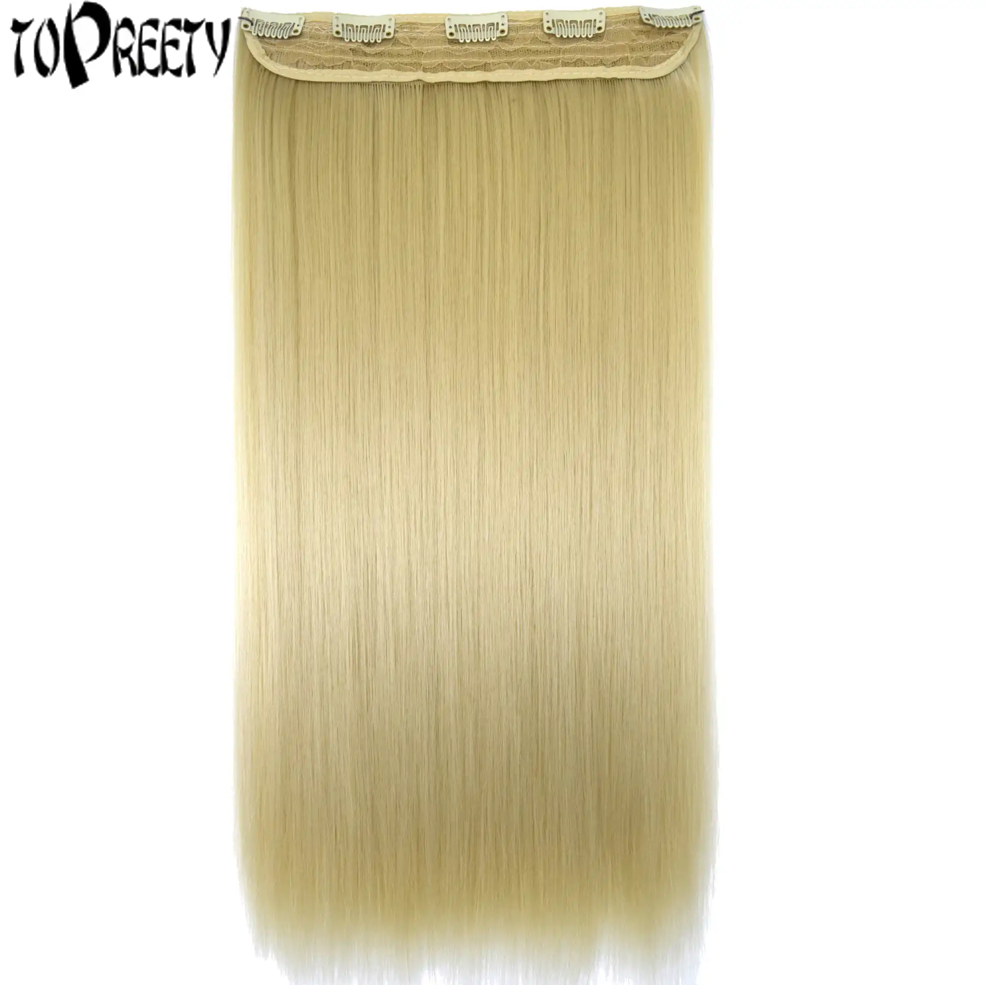 heat resistant synthetic clip in hair extensions