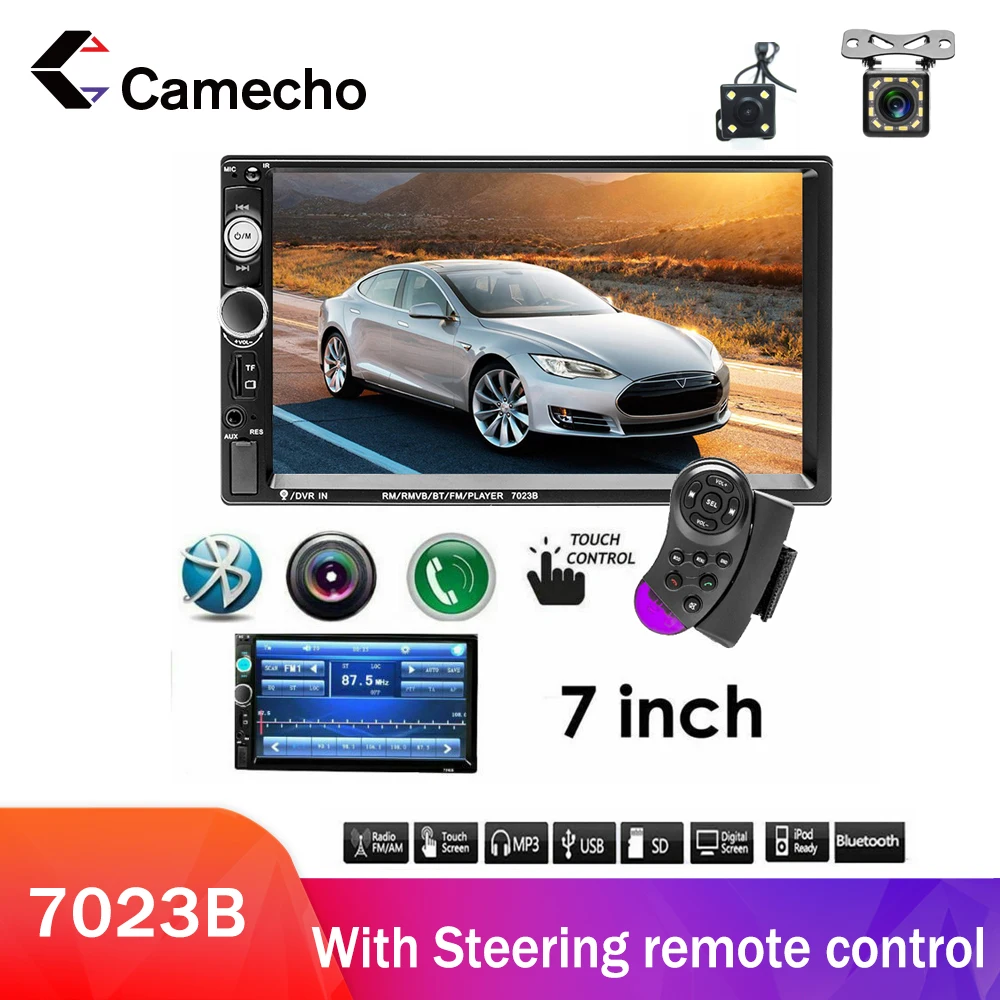 Camecho 7 Universal 2 din Car Multimedia Player Autoradio 2din Stereo 7  Touch Screen Video MP5 Player Auto Radio Backup Camera - AliExpress