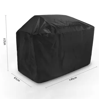 

145*61*117cm Black Waterproof BBQ Cover BBQ Accessories Grill Cover Anti Dust Rain Gas Charcoal Electric Barbeque Grill