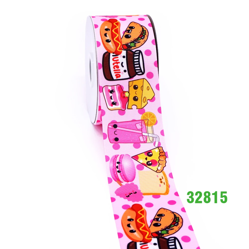 32815 Free shipping 50 yard per size cartoon ribbon printed grosgrain ribbon 32343 - Цвет: 32815