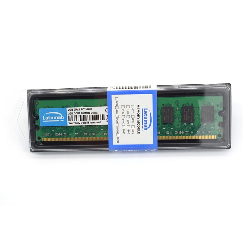 Latumab 2 ГБ 4 ГБ DDR2 800 МГц PC2 6400 настольная Память DIMM Память RAM 240 шпильки 1,8 в Настольный ПК модуль памяти ram