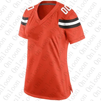 

Women New American Football Clevelan Sport fans Wear Baker Mayfield Odell Beckham Jr Robert Griffin III Nick CHubb Brown Jerseys