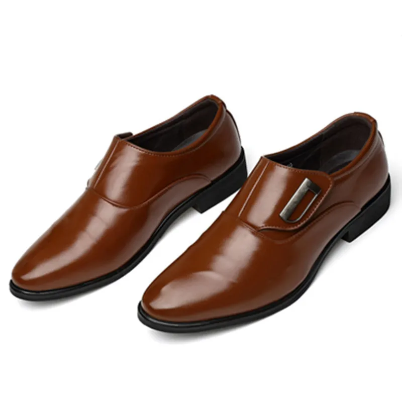 Men Pointed Toe Business Wedding Loafers