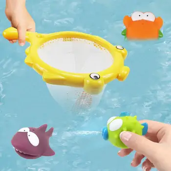 

8Pcs/Set Baby Bath Rotation Stacking Cups Fishes Organizer Net Educational Toy Colorful unique design help kids recognize color