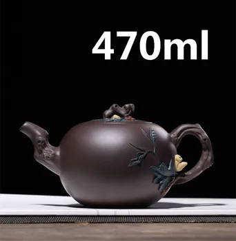 

Chinese Ceramic Teapot Clay Tea pot Yixing Zisha Clay Handmade Pots Gongfu Tea Set 470ml New Arrived High Quality With Gift Box