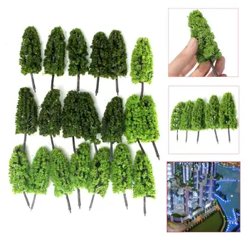 

20x 10cm 1:100 Green Tree Model Building Railway Train Forest Landscape