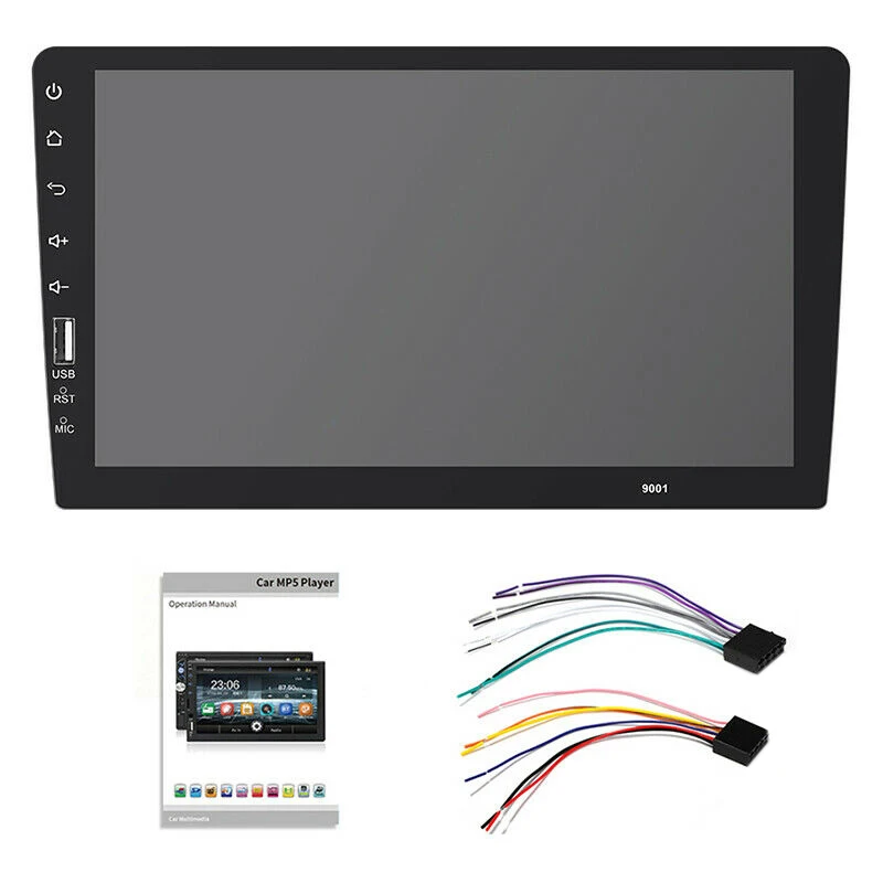 US $58.99 9Inch 1Din Car MP5 Player Press Screen FM Radio Bluetooth USB AUX Mirror Link