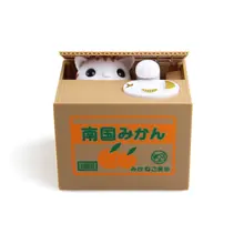 Кража денег мультфильм кошка копилка экономия едят монеты деньги Сейф цифровая коробка игрушка орнамент подарки для детей подарок