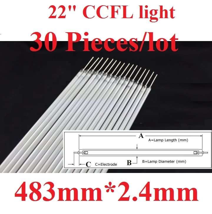 

30 Pieces/lot 22" 22 inch monitor CCFL light backlight 483mm(48.3cm)*2.4mm