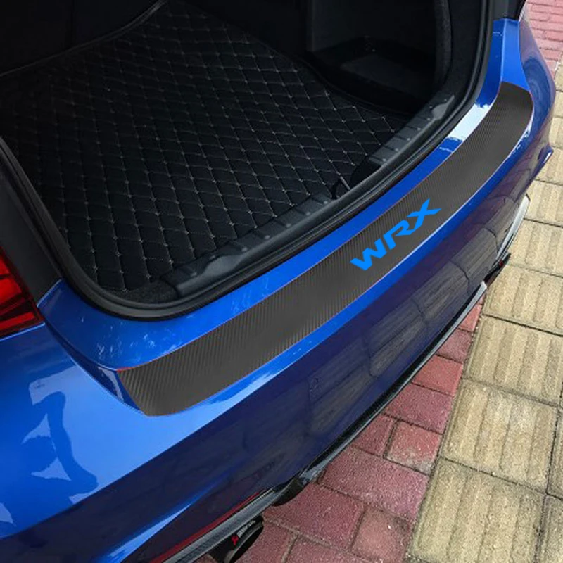 1Pc Car Trunk Protector PU Leather for Subaru WRX Car Accessories Rear Bumper Scuff Cover Anti Scratch