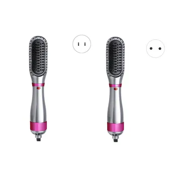 

2 in 1 One Step Hair Dryer Hot Air Brush Hair Straightener Comb Curling Brush Hair Styling Tools US Plug