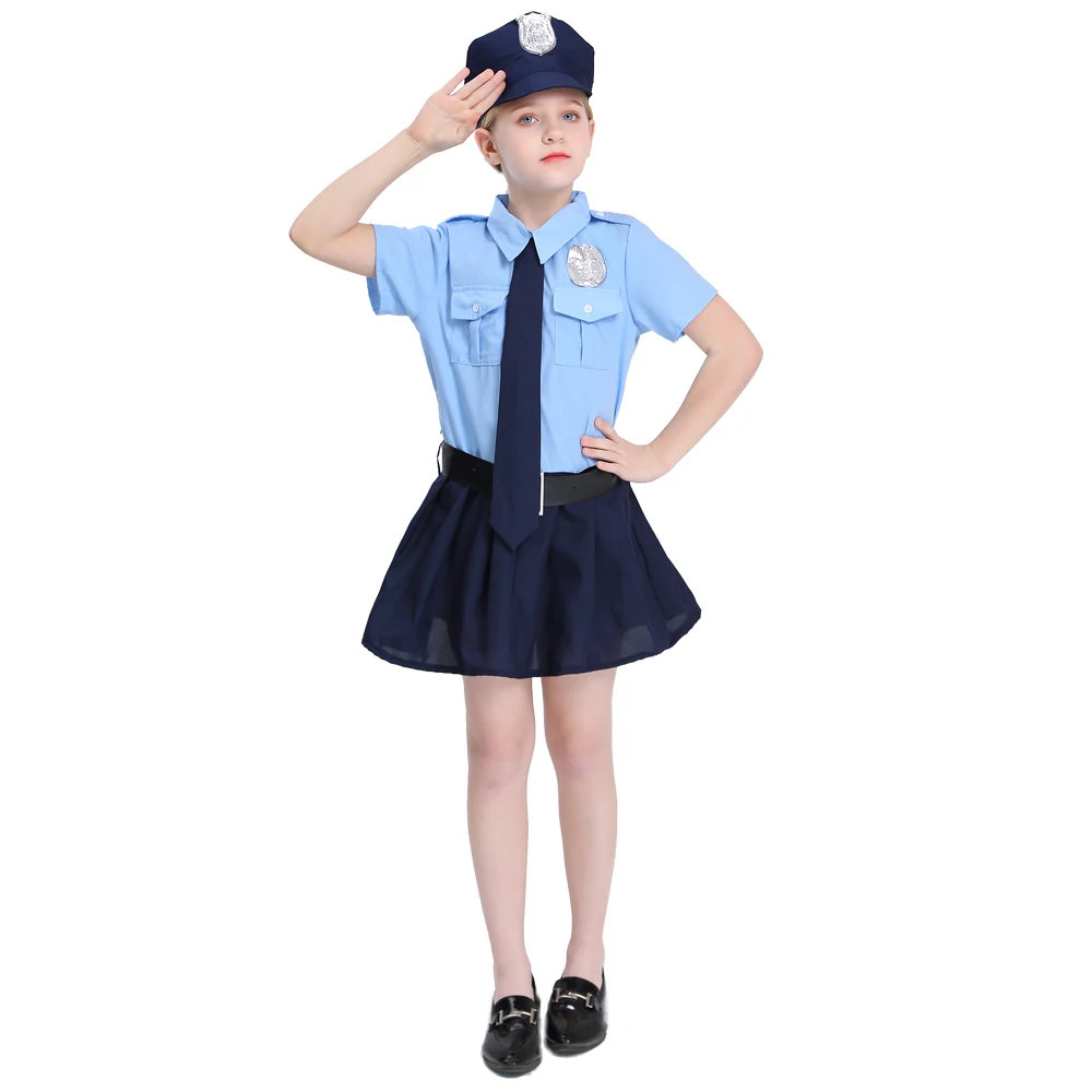 Cute Girls Tiny Cop Police Officer Playtime Cosplay Uniform Kids Coolest Halloween Costume - Cosplay Costumes - AliExpress