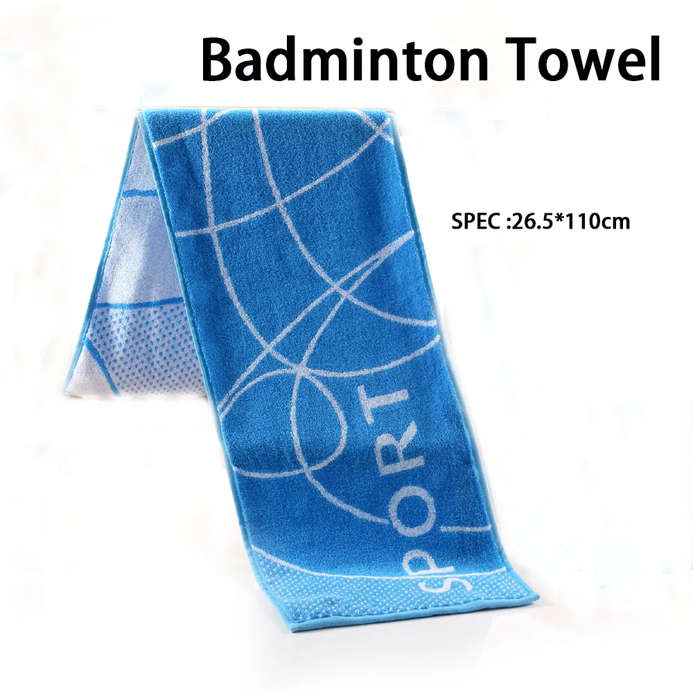 2pcs Badminton Towel Man Woman Pure Cotton Yarn Dyed Sports Thickened Lengthened Soft And Absorbent Blue Red Party Favors Gift