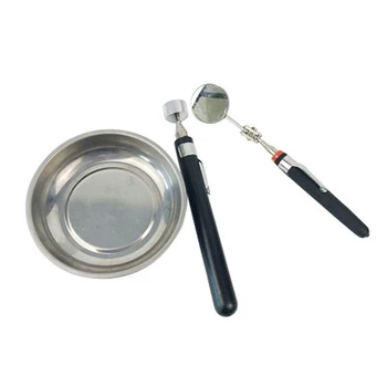 

THGS 3 Pcs Magnetic Tool Set 4-1/4 Inch Magnetic Parts Tray 5Lbss Magnetic Pick-Up Tool