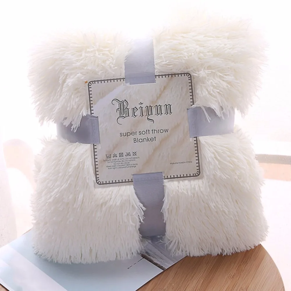Multifunctional 130x160cm Plush Blanket For Cozy Sofa Bed Air Conditioning Bedspreads Mantas Carpet Thicken Warm Throw Blanket