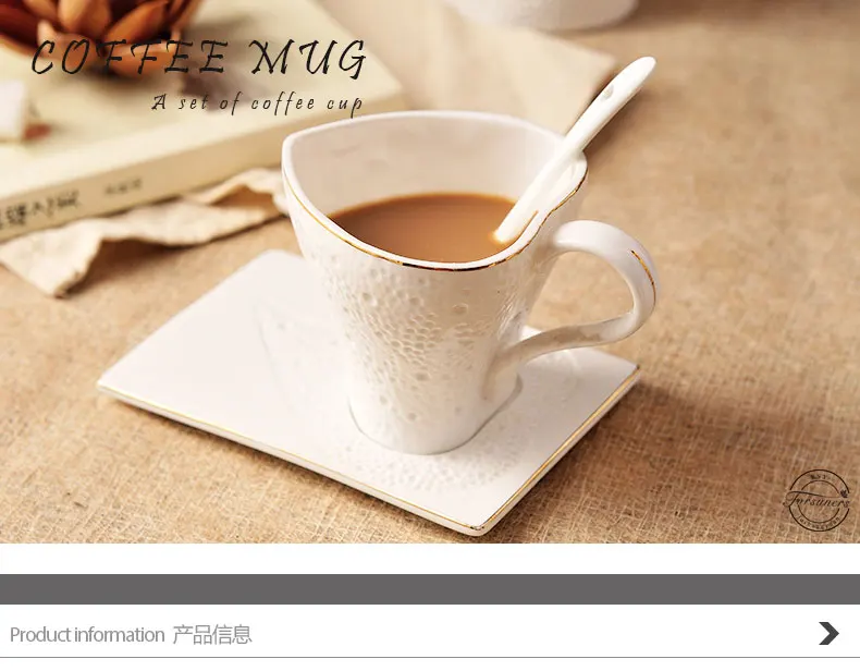 Европейский фарфор кофейная чашка с ручкой офисная креативная Роскошная чайная чашка белая Filizanki Do Kawy Золотая домашняя посуда для напитков LL50CC