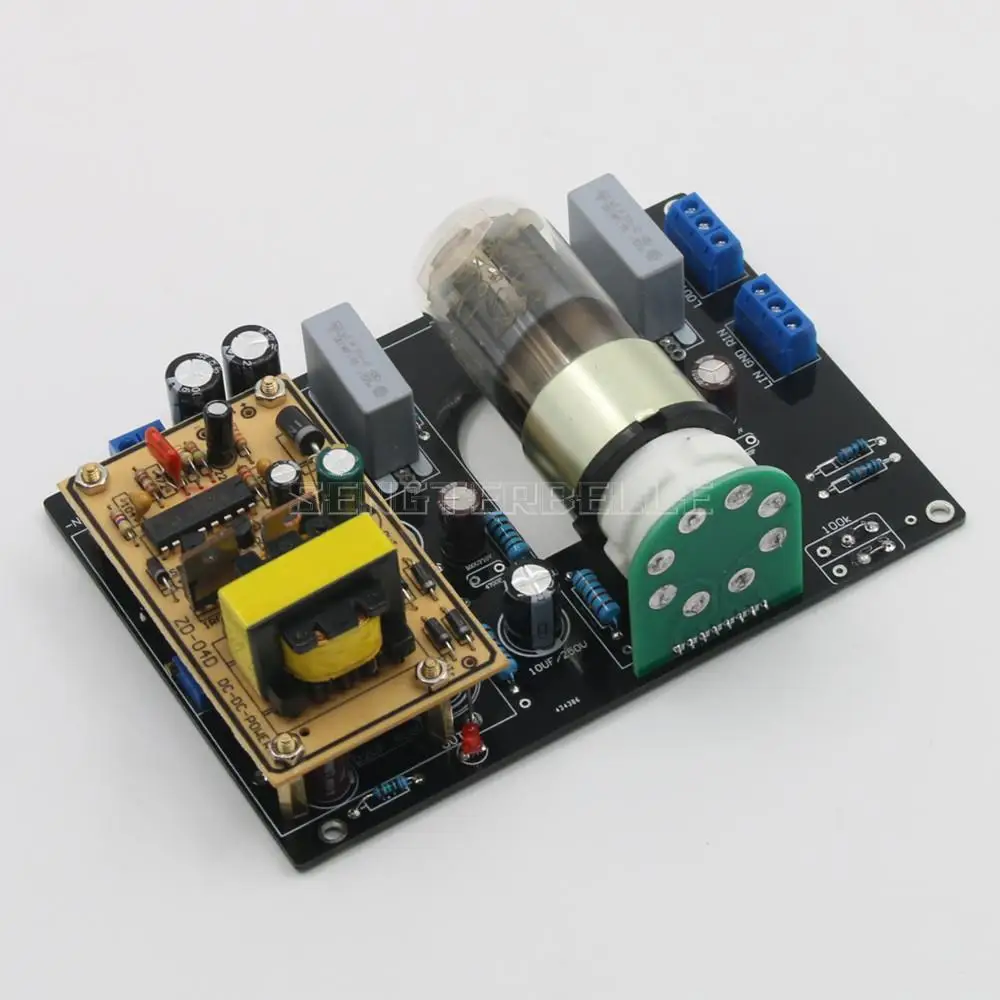 DC12V 6N8P (6H8C 6SN7) Vacuum Tube Car Audio Pre-Amplifier HiFi Preamp Board assembly 6j1 vacuum tube preamp audio hifi buffer pre amplifie board refer x10 d circuit