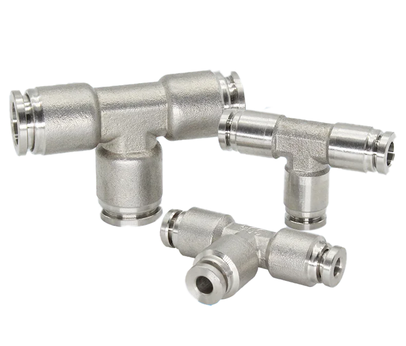 Raccord Pneumatique En Té - Acier Inox 304 - 4/6/8/10/12mm - Connecteur Rapide