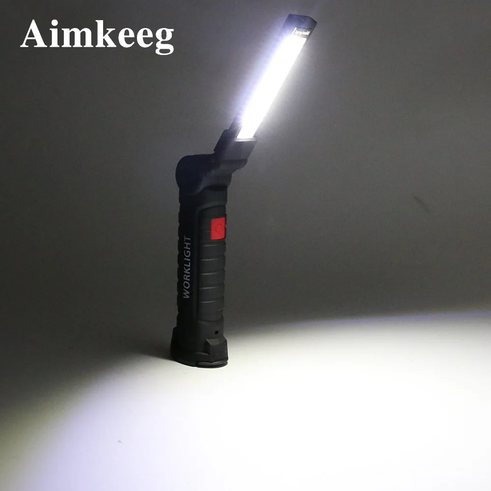 

COB Flashlight LED Portable Light 5 Mode Oudoor Lighting Emergency Lamp USB Rechargeable Work Lights