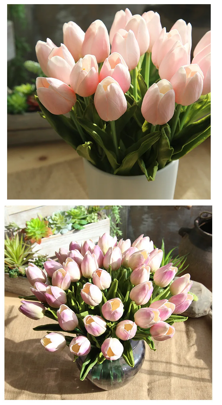 Pu Mini- Tulips Simulation Flower Manual Artificial Flower Mw08081
