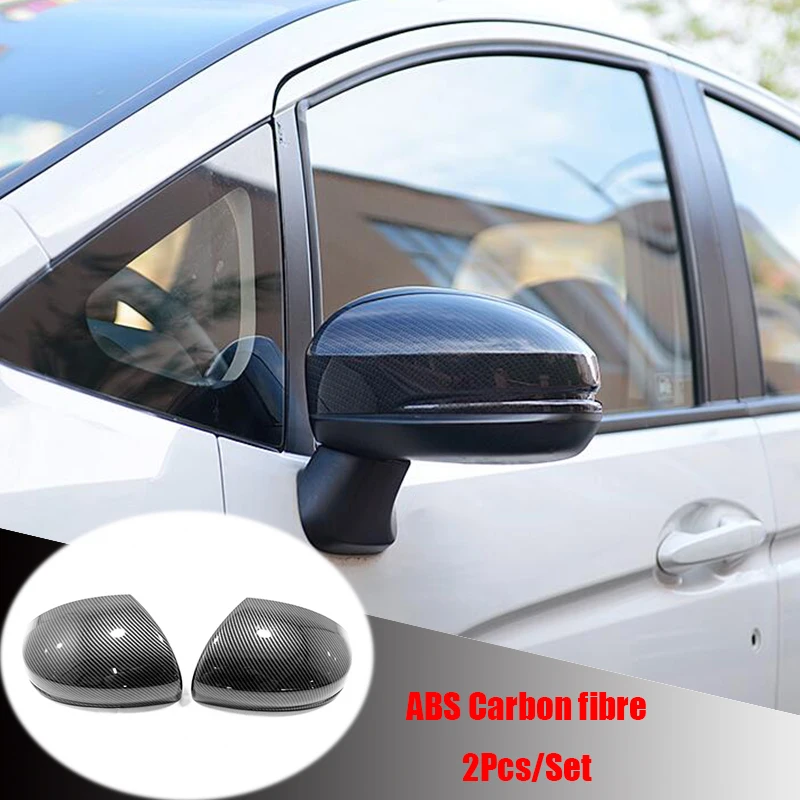 飞度后视镜罩碳纤1
