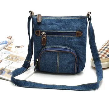 

Casual crotch small bag women's bag single shoulder portable crotch denim women's bag