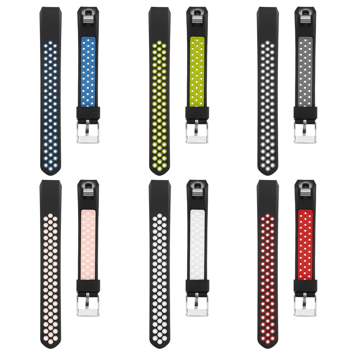 

Suitable for Fitbit Alta HR Smart Bracelet Replace Wrist Strap Silicone Two-Color Breathable Watch Strap