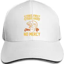 Strike First Cobra Kai унисекс бейсбольная кепка, Классическая Регулируемая Кепка на липучке