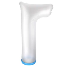 BlueLongsleeved Adult Bathing With Ring PPProtective Sleeve Super Elastic Silicone Waterproof PVC Material SL-H210365cm Long Leg