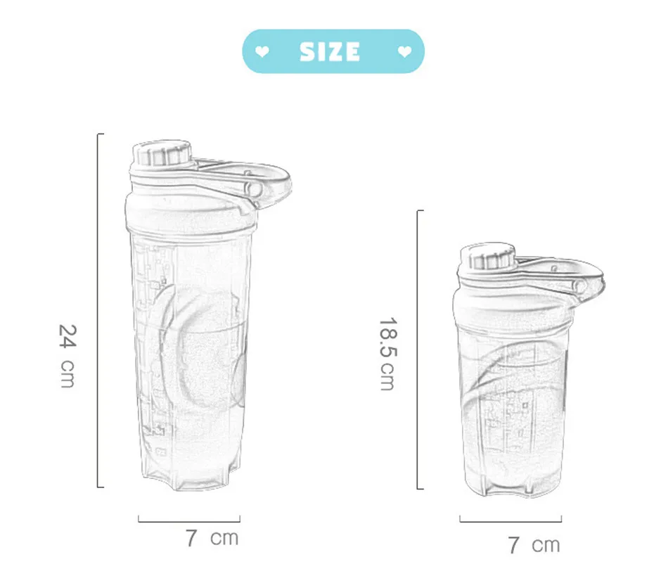 Creative Shake Bottle Plastic Sports Bottles Protein Powder Mixing Outdoor Water Bottle Bpa Free Shaker Bottle 500Ml 15 Creative Shake Bottle Plastic Sports Bottles Protein Powder Mixing Outdoor Water Bottle Bpa Free Shaker Bottle 500Ml