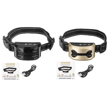 

Adjustment Pet Rechargeable Anti Bark Collar Control Train Stop Barking Waterproof Dog Ultrasonic Training Collars
