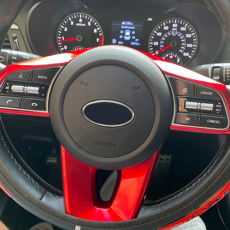 Car steering wheel button Sticker Decoration Cover Trim for KIA Ceed Forte K3 Seltos XCeed Sonet ProCeed car moulding decoration car styling stickers car engine start button sticker car button repair stickers