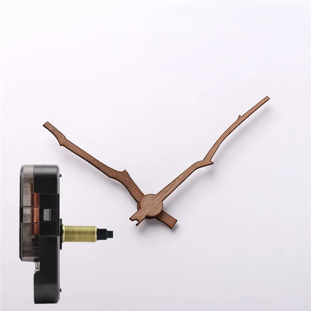 DIY Creative wall clock Wooden hands with SUN shaft Clock movement Walnut wood needle Quartz Clock replace part Accessories C