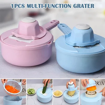 

Vegetable Mandoline Slicer 15 in 1 Vegetable Cutter Shredder Kitchen Multipurpose Grater D6