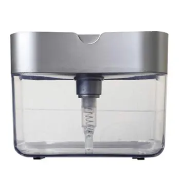 

Soap Pump Dispenser with Sponge Holder Cleaning Liquid Dispenser Container Manual Press Soap Organizer Kitchen Cleaner Tool