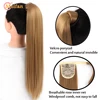 MEIFAN Long Straight Clip in Hair Tail Nature FaKe Ponytail Extension Hairpiece With Hairpins High temperature Synthetic Ponytai 3