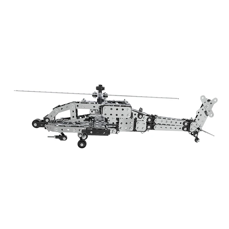 Apache военный вертолет 567 шт сплав составное здание Блоки обучающие игрушки для детей подарок на день рождения настольное украшение