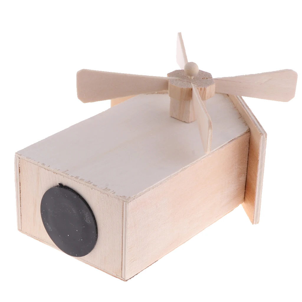 Unpainted Wood Craft Windmill Coin Bank Money Box Piggy Bank For Crafting Decorating Children's DIY Projects