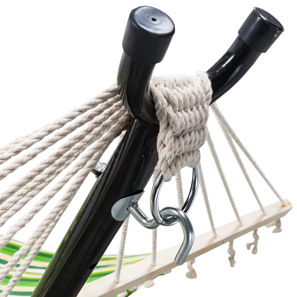 2-Person Double Hammock with Detachable Pillow Spreader Bar 300 lb Capacity For Children Adult Outdoor Backpacking Travel