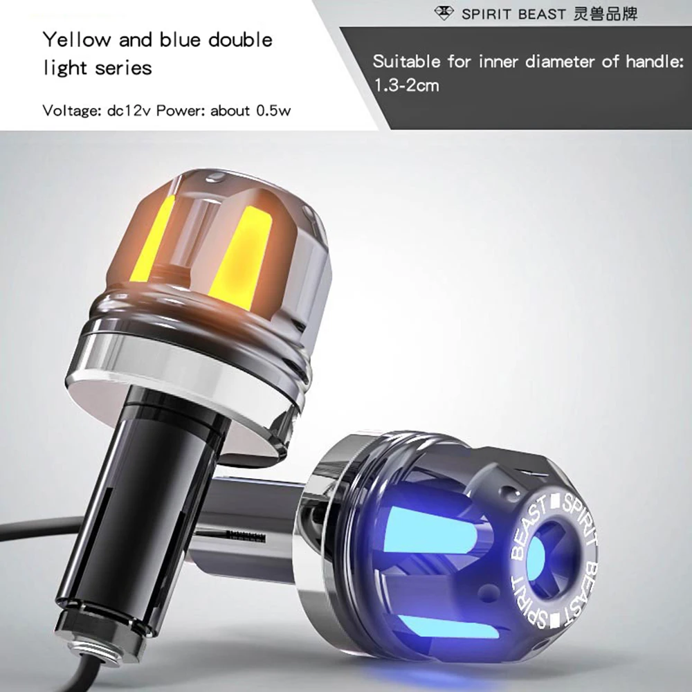 silver Светодиодный светильник для мотоцикла Spirit Beast с рукояткой для Honda Goldwing Gl1800 Msx Cb650f shadow 750 Yamaha Fz1 r1 Tmax Fz6 KTM - Цвет: silver
