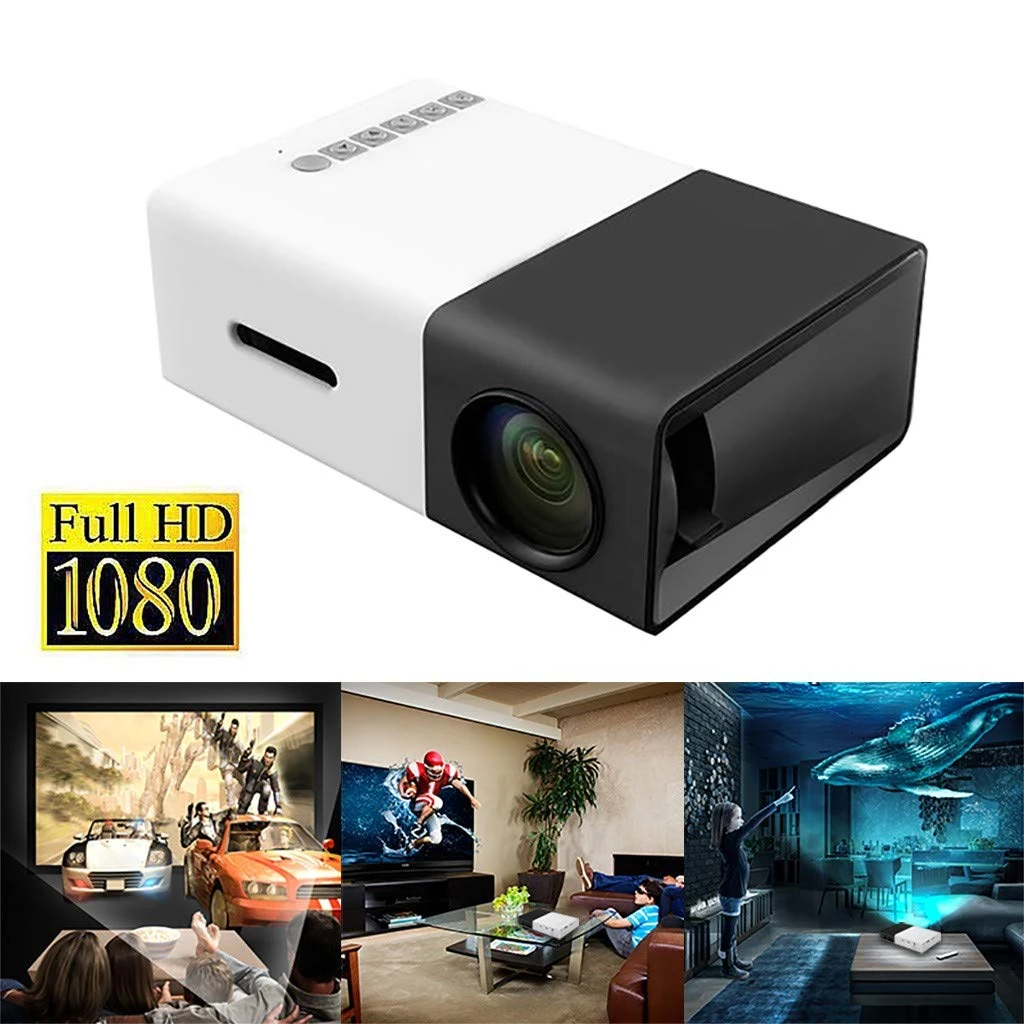 Mini portátil, proyector LED HD de 1080P, compatible con PC, portátil, USB Stick, entrada USB/AV/HDMI para Video doméstico/películas/viajes de juegos|Cámaras vigilancia| - AliExpress