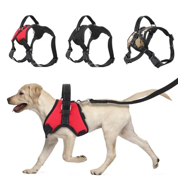 

Dogs Supplies For Medium Large Dog Pet Harness Collar Leash Dogs Walking Running Adjustable Vest Dog Harness Heavy Duty Dog