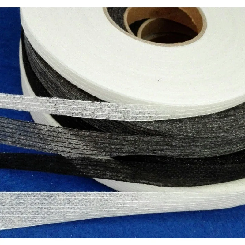 100 야드 접착제 Interlining DIY 헝겊 인형 용 단면 가용성 Garemets 용 패치 워크 소재 바느질 용 쉬운 패브릭 아이언