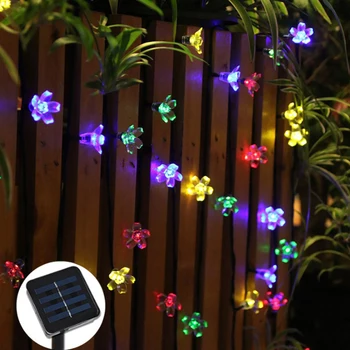 

5/7M 20/50 LED Solar Sakura String Lights LED Waterproof String Lights Wedding Lights Fairy Lamp Party Lighting For Decoration
