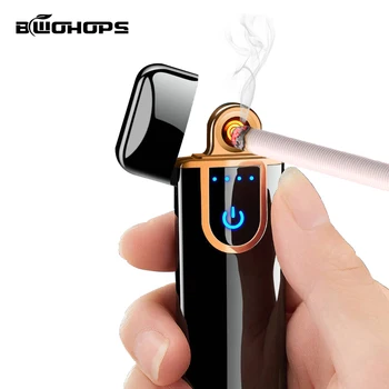 

USB Elctronic Charging Lighter Touch Windproof Smok Cigarette Classic Encendedor Engraving Letters & Digital Customizable