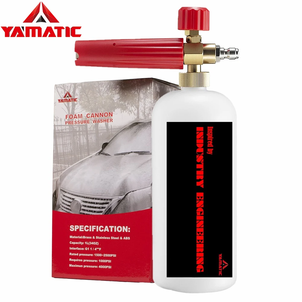 

YAMATIC High Pressure Soap Foamer Sprayer Foam Gun Foam Generator Weapon Snow Foam Lance and 1/4" Quick Connector For Car Washer