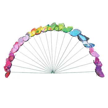 

24pcs/pack butterfly garden decoration garten Ornament Beautiful artificia Butterfly Flower pot decor garden ornaments