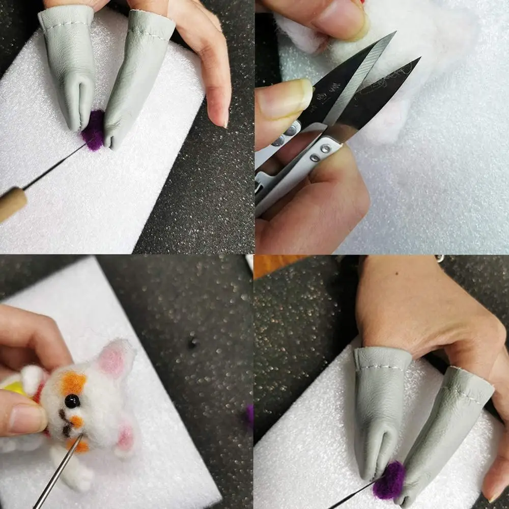 KAOBUY 70PCS Wool Felting Supplies, Needle Felting Kit with Needles, Foam Mat, Wooden Handle, For DIY Wool