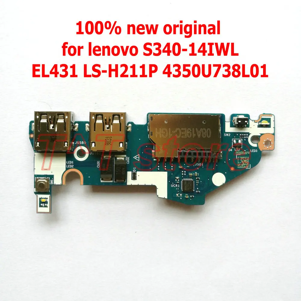 Новый оригинальный для Lenovo S340 S340-14IWL Ноутбук power botton usb SD кардридер 5C50S24930 LS-H211P