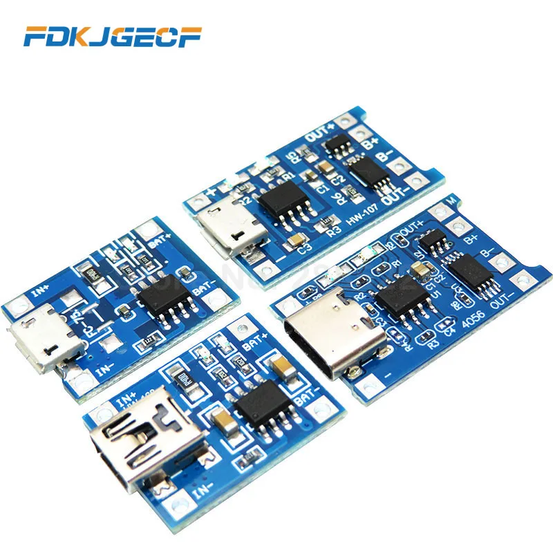 Type c/Micro USB 5 В 1A 18650 TP4056 модуль зарядного устройства литиевой батареи зарядная плата с защитой двойной функции 1A li ion|Соединители| | АлиЭкспресс